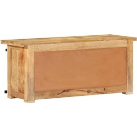 Meuble TV Meuble TV avec Rangement Meuble TV en Bois Meuble TV en Bois 35,4" x13,8 x15,7 Bois de Manguier Massif pour Salon, 
