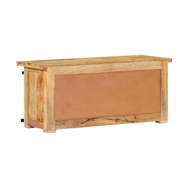 Meuble TV Meuble TV avec Rangement Meuble TV en Bois Meuble TV en Bois 35,4" x13,8 x15,7 Bois de Manguier Massif pour Salon, 