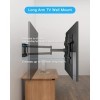 WHYFONE Support Mural TV Longue Portée avec Extension de 650mm, Support TV Mural Pivotant Inclinable et Extensible pour Télév