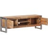 Meuble TV Meuble TV avec Rangement Meuble TV en Bois Meuble TV en Bois 47,2" x11,8 x15,7 Bois de Manguier Brut pour Salon, Co
