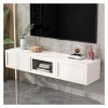 Meuble TV Suspendu Meuble TV Flottant Moderne, Meuble TV Mural 55"/63", étagères flottantes avec Porte Rabattable, Console mu