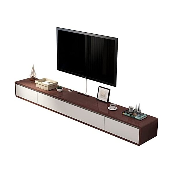 RUtavm Meuble TV Flottant, Meuble TV Mural, Meuble TV Flottant, Console multimédia pour Centre de Divertissement, unité TV Su