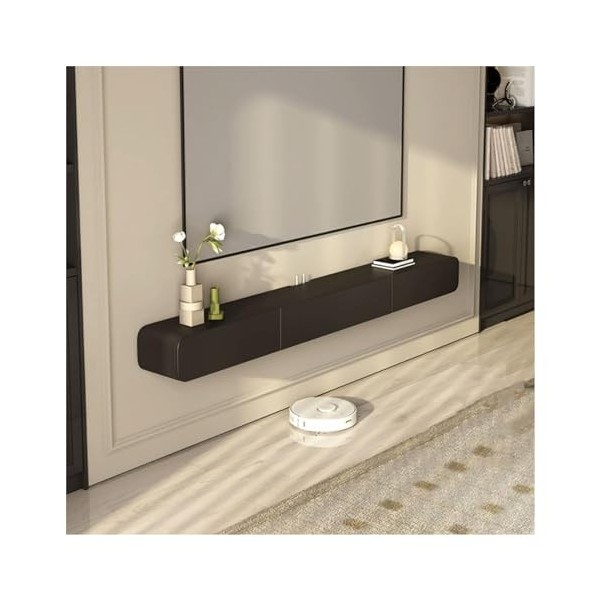 Meuble TV Suspendu Meuble TV Flottant Mural en Bois avec Armoire de Rangement multimédia et Deux tiroirs, Centre de Divertiss