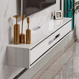 Meuble TV Meuble TV Flottant Meuble TV Mural Étagère Flottante Étagère Murale avec Tiroir Décodeur Routeur Meubles TV Chambre