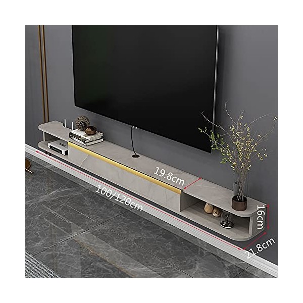 Meuble TV Flottant, Meuble TV Suspendu, Unité de Divertissement Murale Salon et Chambre Armoire Étroite/B/120Cm/B/120Cm