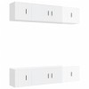 TALCUS Home Hardware Businese Meuble TV 6 pièces en bois Blanc brillant