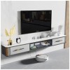 Meuble TV Flottant Meuble TV Mural, étagères de Rangement pour Console multimédia, avec Trous de câbles, pour Chambre à Couch