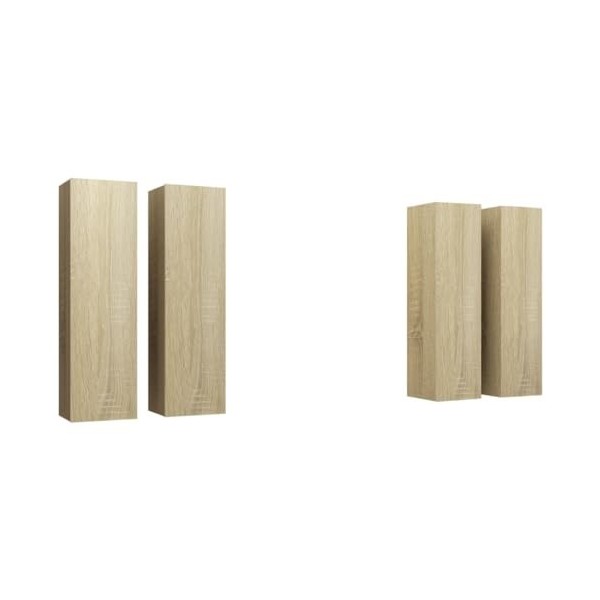 DCRAF Centres de divertissement et meubles TV, meubles TV 4 pièces en chêne sonoma 30,5 x 30 x 110 cm