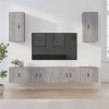 WOODEY Meuble TV 6 pièces Gris Sonoma Meuble en bois dingénierie