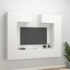 CBLDF Meuble TV 6 pièces en bois blanc