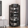 Support Audio Amovible À 6 Couches, Support De Lecteur Multimédia, Étagère De Rangement Ouverte Réglable, Hauteur 140 Cm, For