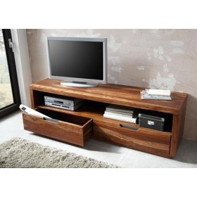 Meuble TV 180x50cm - Bois Massif de Palissandre laqué - Duke 114