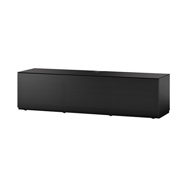 Sonorous STA160TBLKBLKBW Meuble pour Ecran TV Plat Noir