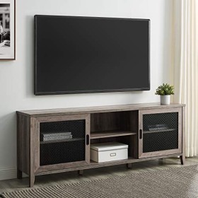 Walker Edison Furniture Company Meuble de rangement pour TV jusquà 78" Salon 70 Inch gris