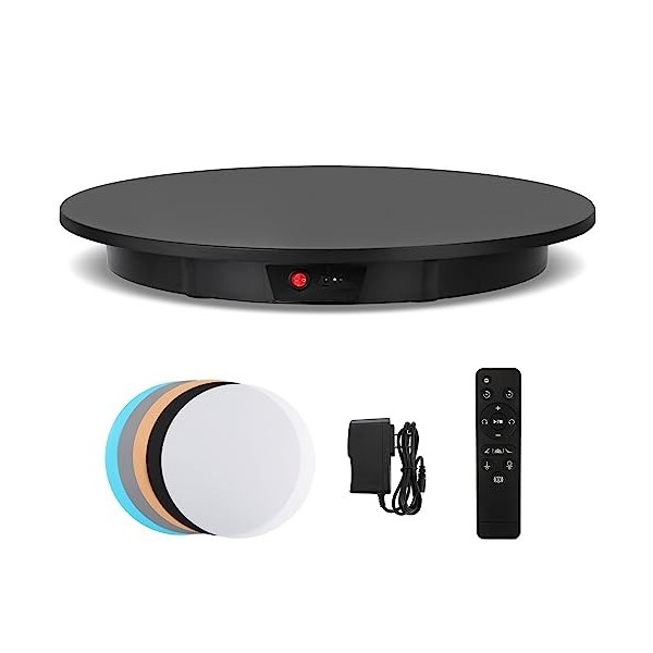 Flyrivergo Grand plateau tournant pour photographie 61 cm/150 kg - Support rotatif motorisé à 360 degrés avec télécommande - 