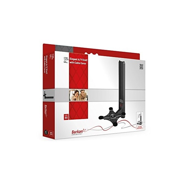 Barkan Série standard Etagère murale pour système audio/vidéo Charge maxi 25 Kg