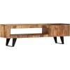Meuble TV Meuble TV Meuble TV avec Rangement Meuble TV en Bois 55,1" x11,8 x15,7 Bois de Sesham Massif pour Salon, Couloir, E