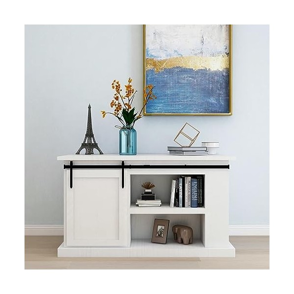 GaRcan Kit de Mini Porte darmoire coulissante, Super Mini Porte de Grange coulissante, en Acier au Carbone, kit de quincaill