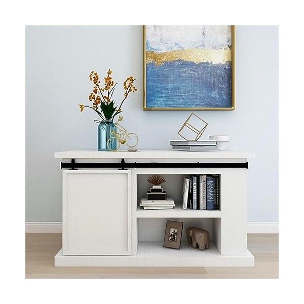 GaRcan Kit de Mini Porte darmoire coulissante, Super Mini Porte de Grange coulissante, en Acier au Carbone, kit de quincaill