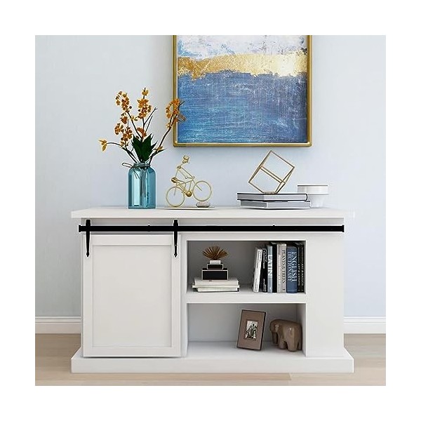 GaRcan Kit de Mini Porte darmoire coulissante, Super Mini Porte de Grange coulissante, en Acier au Carbone, kit de quincaill