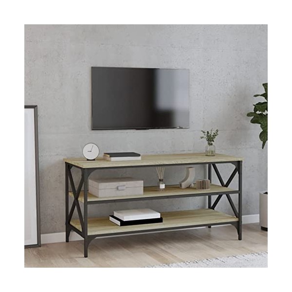 Meuble TV, Meuble de Divertissement, Meuble TV, Meuble TV Moderne, pour Salon, Salle à Manger, Chambre à Coucher, Bois dingé