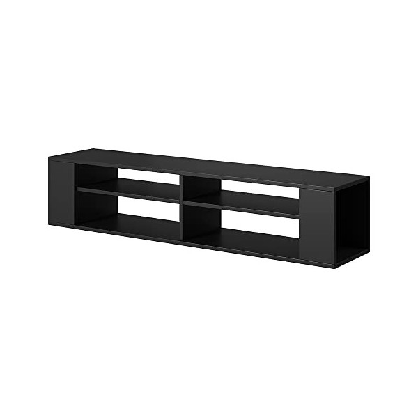 Selsey Weri - Meuble TV - 140 cm, Noir - Style Moderne
