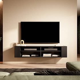 Selsey Weri - Meuble TV - 140 cm, Noir - Style Moderne