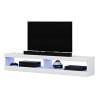 Selsey Meuble TV, Plastique, Chêne Mat/Blanc Brillant, 100 x 40 x 40
