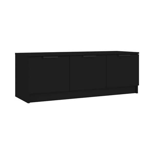 Camerina Meuble TV Noir 102x35x36,5 cm Bois dingénierie,Table Television Salon,Meuble TV Haut,Meuble Télé Haut