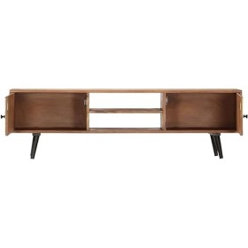 Meuble TV Salon Meuble TV Console Multimédia Meuble TV en Bois 55" x11,8 x15,7 Bois dAcacia Massif pour Salon, Couloir, Entr