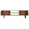 Meuble TV Salon Meuble TV Console Multimédia Meuble TV en Bois 55" x11,8 x15,7 Bois dAcacia Massif pour Salon, Couloir, Entr
