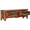 Meuble TV Meuble TV avec Rangement Salon Meuble TV Console Multimédia 47,2" x11,8 x15,7 Bois de Récupération Massif pour Salo