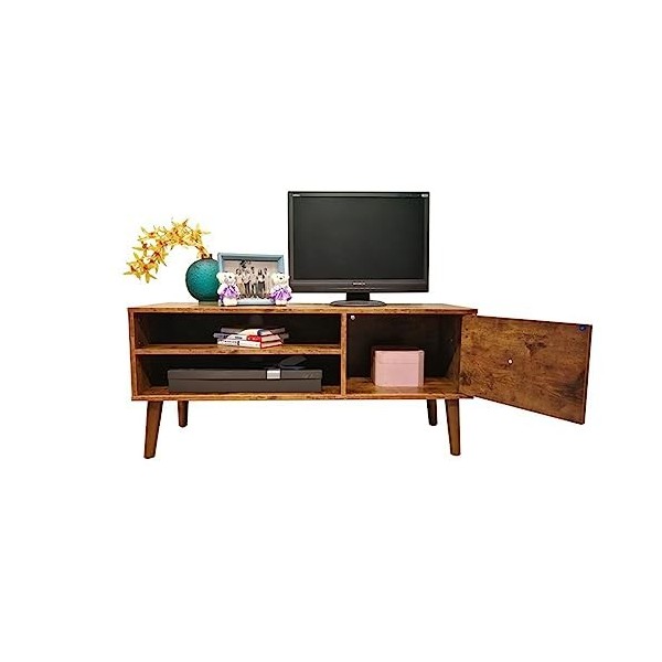 DADHI Meuble TV pour téléviseur 65/75 Pouces, Meuble TV, avec cloisons Ouvertes et casiers, Facile à Assembler, pour Salon, S