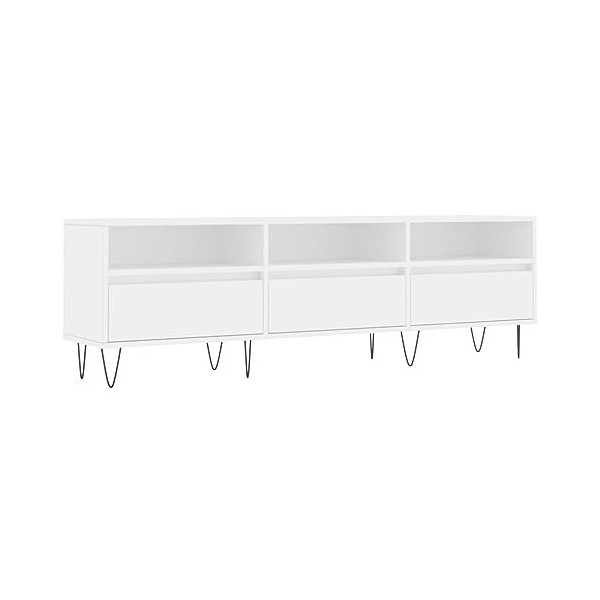 vidaXL Meuble TV Gris béton 150x30x44,5 cm Bois dingénierie