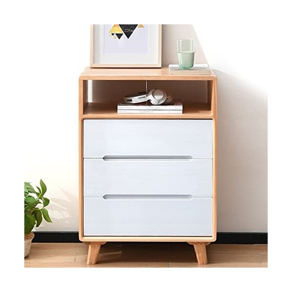 Meuble TV À 3 Tiroirs En Bois Moderne Du Milieu Du Siècle Avec Étagère Ouverte avec Étagère Ouverte, Grand Meuble de Rangemen