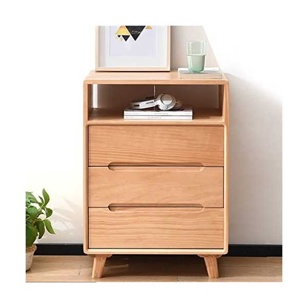 Meuble TV À 3 Tiroirs En Bois Moderne Du Milieu Du Siècle Avec Étagère Ouverte avec Étagère Ouverte, Grand Meuble de Rangemen