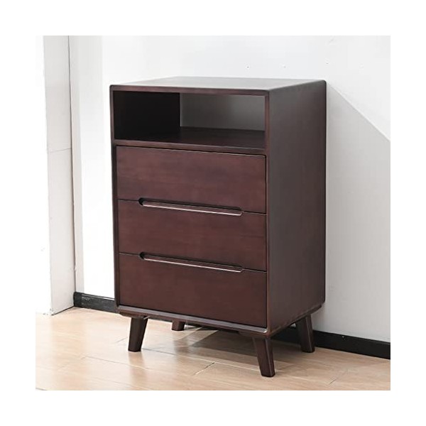 Meuble TV À 3 Tiroirs En Bois Moderne Du Milieu Du Siècle Avec Étagère Ouverte avec Étagère Ouverte, Grand Meuble de Rangemen