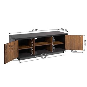 Meubles TV Meuble TV Moderne du Milieu du siècle de 47 po et Table de Console Centrale de Divertissement multimédia for télév