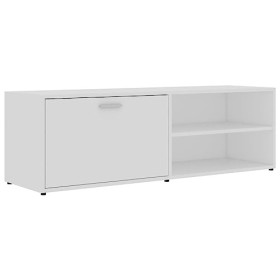 Maxspace TV Meuble, Meuble Tele, Meuble TV Chambre, Meuble TV IindustrielBlanc 120x34x37 cm Bois dingénierieConvient à la Ch