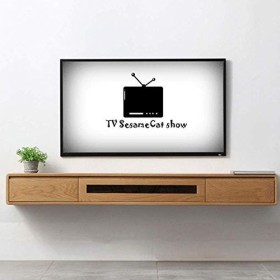 FHKBB Étagère TV Flottante Meuble TV Mural Console multimédia TV, Meuble TV Suspendu, étagère de Rangement, Armoire de Rangem