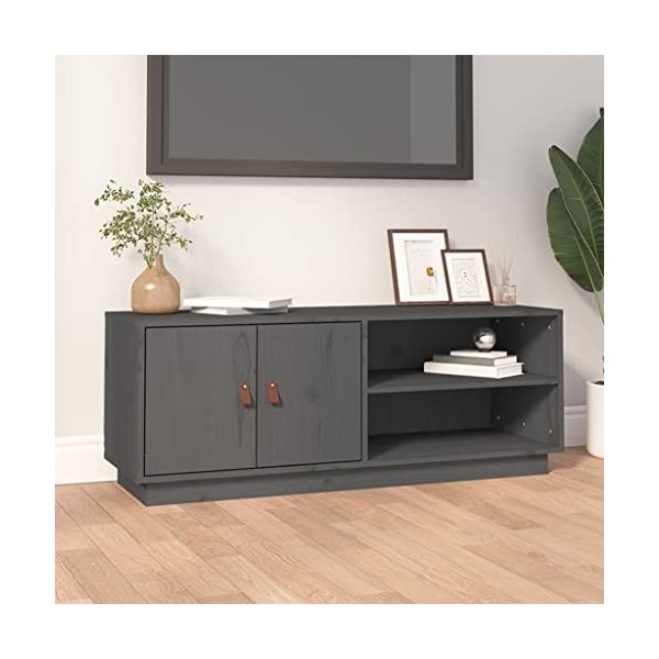 WIFESE Meuble TV 74x34x40 cm Jaune Bois de Pin Massif Unité TV Style Simple Meuble de Télévision Armoire Stéréo Salon Meuble 