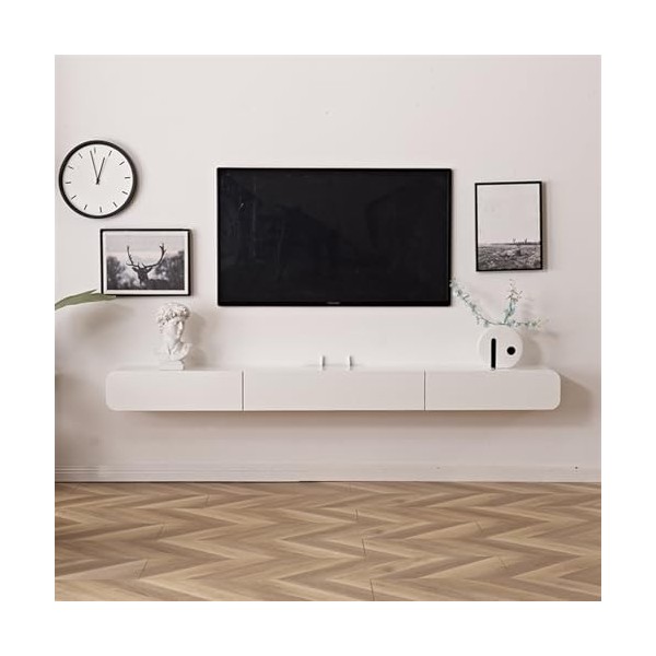 Meuble TV Flottant Mural Support TV flottant mural 47/63 pouces, Console multimédia, meuble TV, étagère sous le téléviseur fo