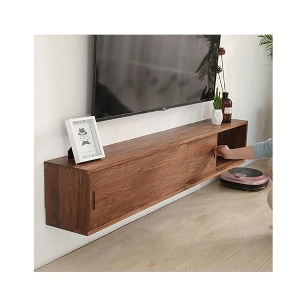 Meuble TV flottant à suspendre - Étagère murale pour console multimédia - Étagères DVD - Meuble de rangement pour PS4/décodeu