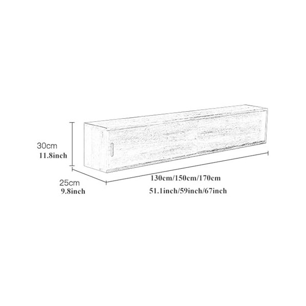 Meuble TV flottant à suspendre - Étagère murale pour console multimédia - Étagères DVD - Meuble de rangement pour PS4/décodeu