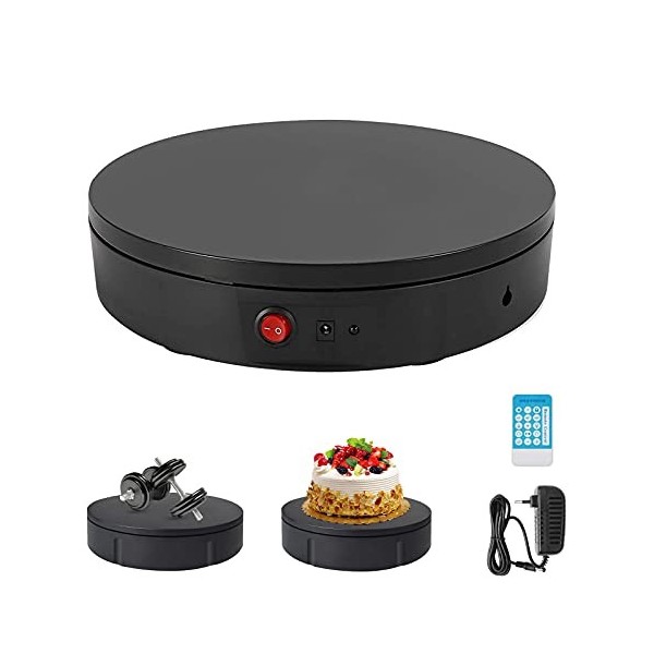 30cm Table Tournante Rotative Électrique Professionnel Support daffichage Rotatif à 360 °, Plate-Forme Rotative Automatique 