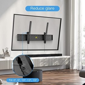 Support mural FORGING MOUNT ultra fin inclinable pour la plupart des téléviseurs LED LCD Plasma plats incurvés de 42 à 85" ju