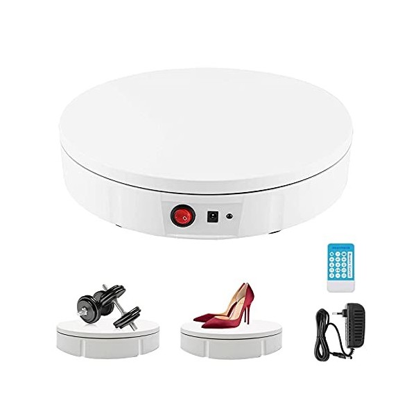 30cm Table Tournante Rotative Électrique Professionnel Support daffichage Rotatif à 360 °, Plate-Forme Rotative Automatique 