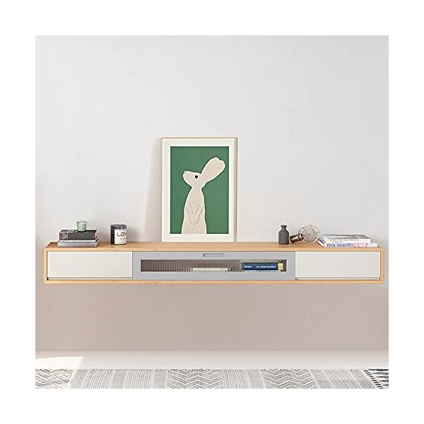Étagère murale flottante Meuble TV Meuble TV Étagère décodeur Meuble de rangement pour console TV Support de rangement pour b