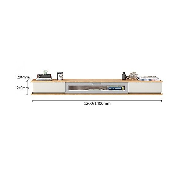 Étagère murale flottante Meuble TV Meuble TV Étagère décodeur Meuble de rangement pour console TV Support de rangement pour b