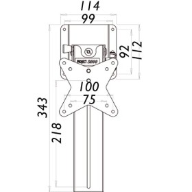 Project 2000 - Support TV Plafond pivotant réglable PROJECT 2000